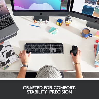 Logitech Mx Keys Mac trådløst tastatur (space grey)