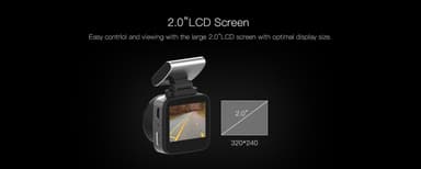 Dashcam 1080 HD, bilkamera med bevegelsessensor - grå