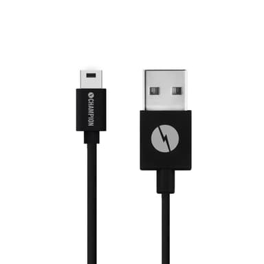 Lade- og synkroniseringskabel MiniUSB 1,5m svart