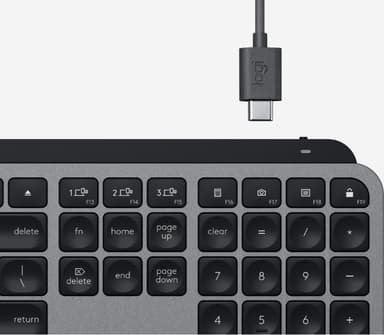 Logitech Mx Keys Mac trådløst tastatur (space grey)