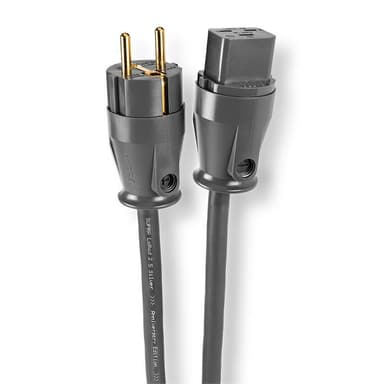 Supra strømkabel LORAD 2.5 SPC CS-16-EU Sølv pletert strømkabel 16 Ampère 1m