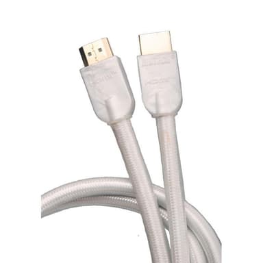 Jentech kabel HDMI - HDMI 4 meter Hvit High Speed HDMI®  3D Ethernet
