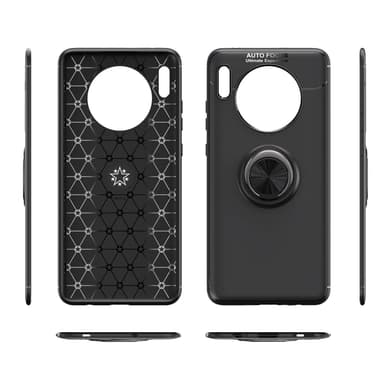 INF Huawei Mate 30 skall med ringholder metall / TPU svart