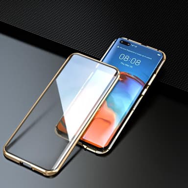 Dobbeltsidig mobildeksel med herdet glass - Huawei P40 - Gull