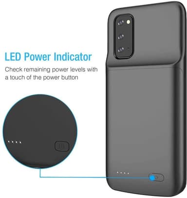 Batterideksel 4800mAh - kompatibel med Samsung Galaxy S20 - svart