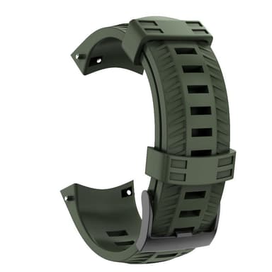 Armbånd til Suunto sportwatch modeller 24 mm Silikon militærgrønn