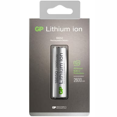 18650 2600 mAh Li-ion oppladbar