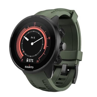 Armbånd til Suunto sportwatch modeller 24 mm Silikon militærgrønn