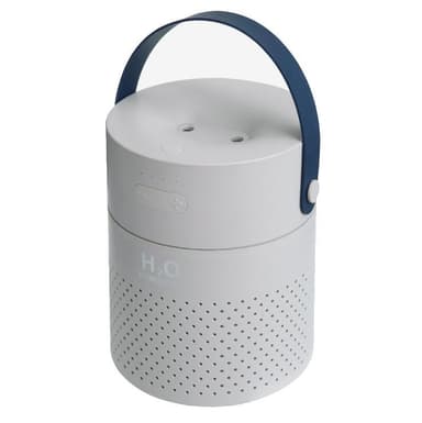 Luftfukter med nattlys og powerbank - grå