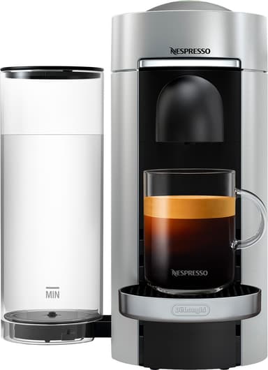 NESPRESSO® Vertuo Plus Deluxe kaffemaskin fra Delonghi, Sølv