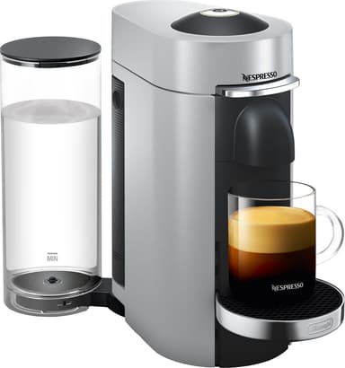NESPRESSO® Vertuo Plus Deluxe kaffemaskin fra Delonghi, Sølv
