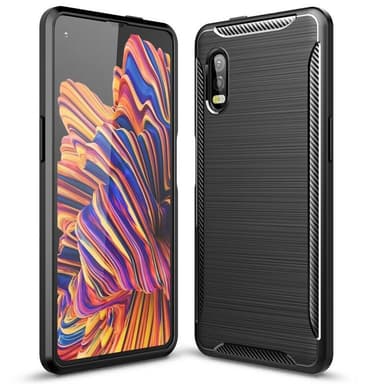 Børstet silikondeksel Samsung Galaxy Xcover Pro  - Svart
