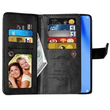 Dobbeltflip Flexi 9-kort Huawei P40 Lite (JNY-L21A)  - Svart