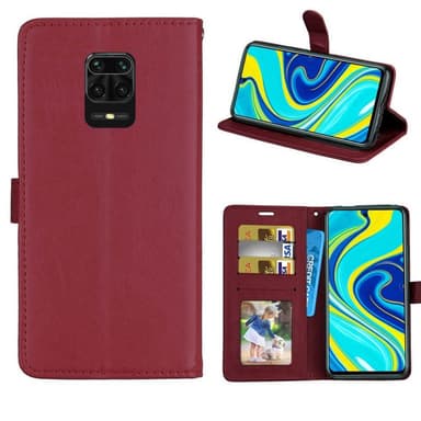 Lommebokdeksel 3-kort Xiaomi Redmi Note 9S  - brun