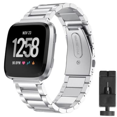 Armbånd rustfritt stål Fitbit Versa / Versa Lite - Sølv