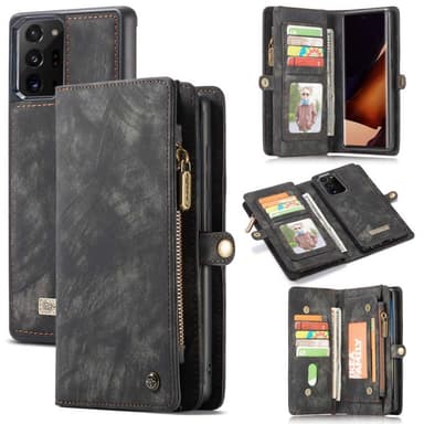 Multi-lommebok CaseMe 11-kort Samsung Galaxy Note 20 Ultra  - Sort / g