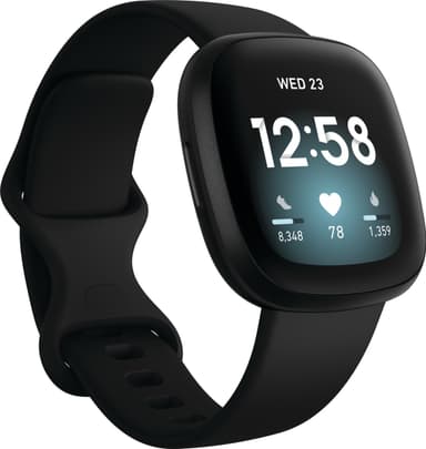 Fitbit Versa 3 smartwatch (sort aluminium)
