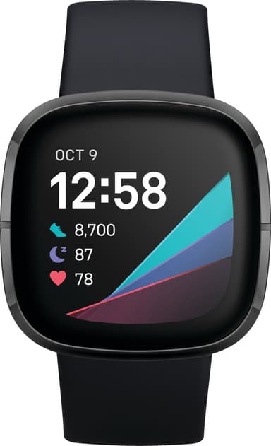 Fitbit Sense smartklokke (carbon/graphite rustfritt stål)