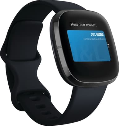 Fitbit Sense smartklokke (carbon/graphite rustfritt stål)