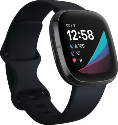 Fitbit Sense smartklokke (carbon/graphite rustfritt stål)