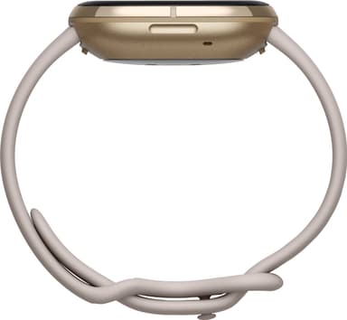 Fitbit Sense smartklokke (lunar white/soft gold rustfritt stål)