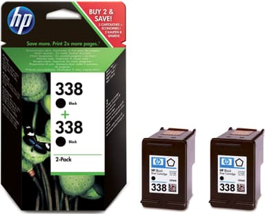 HP 338 blekkpatron, 2 stk (sort) HP 338 blekkpatron, 2 stk (sort)