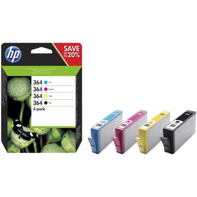 HP Blekkpatroner 364 Combo Cyan Magenta Gul Sort