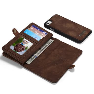 CASEME iPhone 8/7/SE Retro Split Lommebok-deksel I Lær - Brun