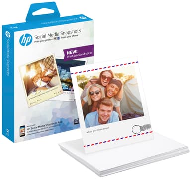 HP Social Media Snapshots selvklebende fotopapir (25 ark)