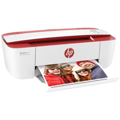 HP DeskJet 3733 AIO inkjet-skriver (rød/hvit)