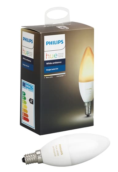 Philips Hue White ambiance LED-pære (6W B39 E14)