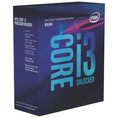 Intel Core i3-8350K prosessor (boks)