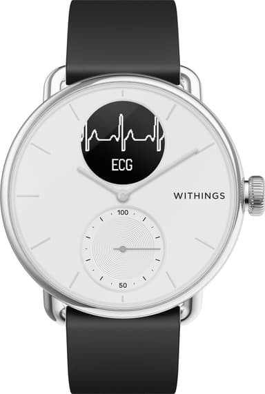 Withings ScanWatch hybrid smartklokke 38 mm (hvit)
