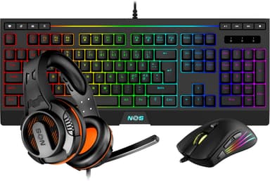 NOS Z-300 3-i-1-pakke med headset/tastatur/mus for gaming