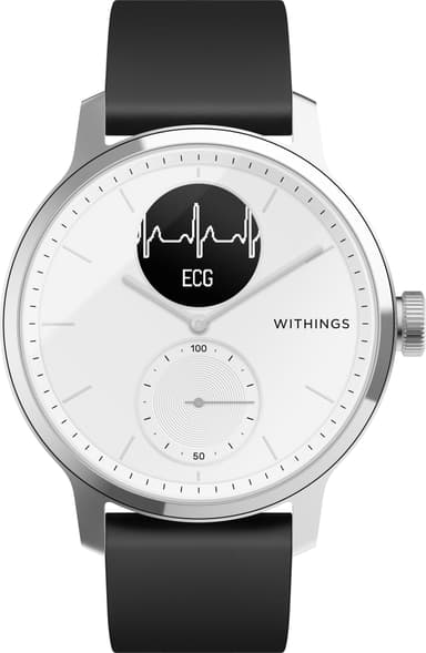 Withings ScanWatch hybrid smartklokke 42 mm (hvit)