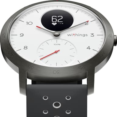 Withings Steel HR Sport hybrid smartklokke 40 mm (hvit/sort)
