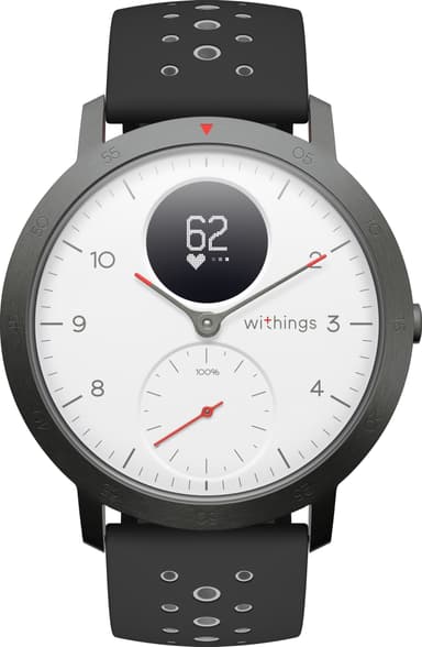 Withings Steel HR Sport hybrid smartklokke 40 mm (hvit/sort)