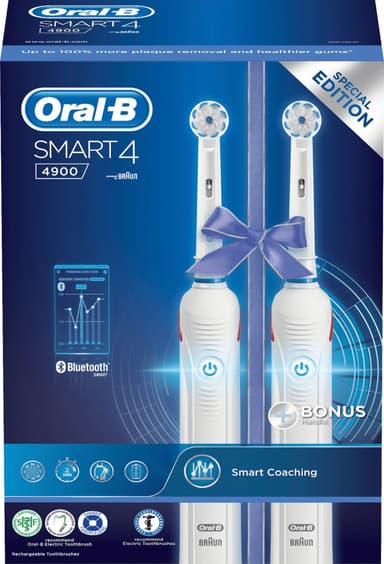 Oral-B Smart 4 elektrisk tannbørste (duo-pakke) SMART4900DUO
