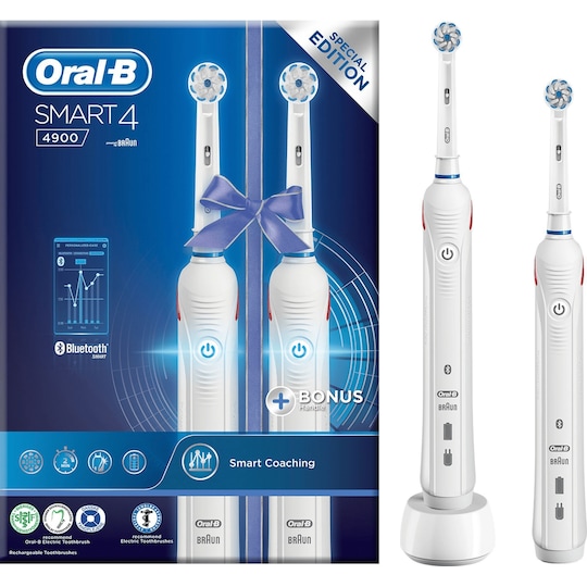 Oral-B Smart 4 elektrisk tannbørste (duo-pakke) SMART4900DUO