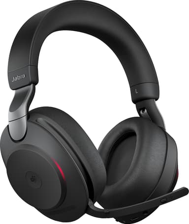 Jabra Evolve2 85 L380a MS Stereo headset med ladestativ (sort)