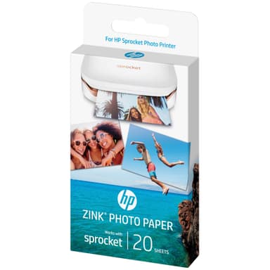 HP ZINK fotopapir - Sprocket - klebrig bakside (20 ark)