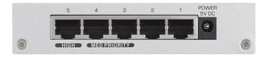 ZyXEL GS-105B. 5-ports Gigabitswitch, metall, sølv