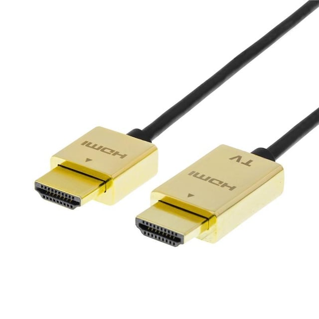 DELTACO PRIME tynn HDMI-kabel med gullbelagte zink-kontakter, 3m