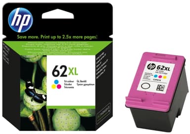 HP blekkpatron 62 XL Cyan Magenta Gul
