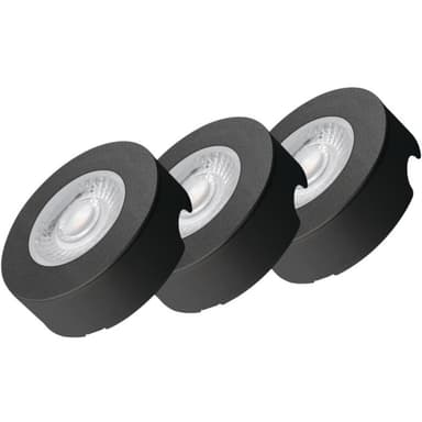 Namron skapbelysning LED 3x4W matt sort