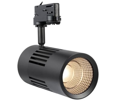 Skinnespot 3 fas LED 40W 24° 3500lm 4000K RA90 Sort