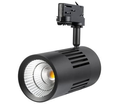 Skinnespot 3 fas LED 40W 24° 3500lm 4000K RA90 Sort