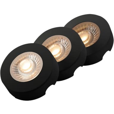 Namron skapbelysning LED 3x4W matt sort