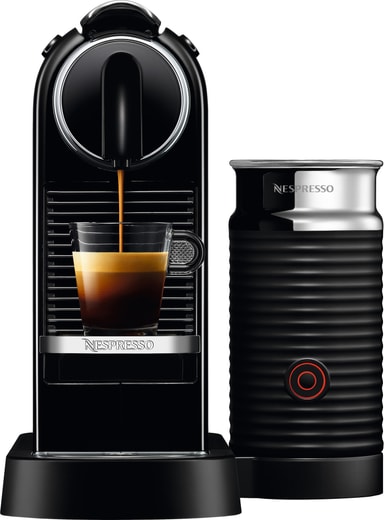 NESPRESSO® CitiZ \u0026 Milk kaffemaskin fra DeLonghi, Sort - Elkjøp