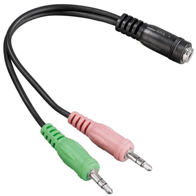 Hama 3.5 mm adapter for hodetelefoner med mikrofon